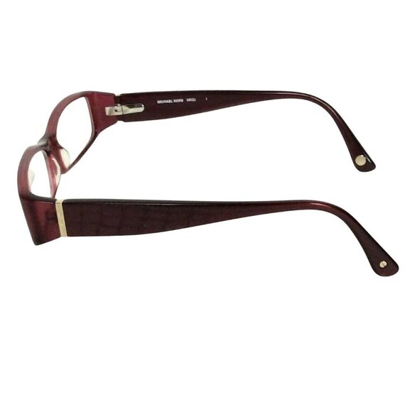 Michael Kors Burgundy Rectangle Eyeglasses Frames MK23 Acetate 51-18-135 Women - Picture 7 of 10